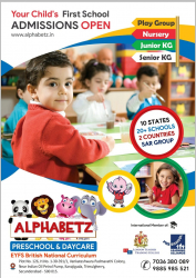 Best Play Schools in Secunderabad, Alphabetz Preschool Kanajiguda, Plot No.126, H.No 1-30-391/1, Venkateshwara Padmavati Colony, Near Indian oil Petrol Pump, Kanajiguda, Tirumalagiri, Kanajiguda, Secunderabad