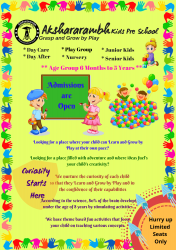 Pre School near Ecil, Hyderabad, Akshararambh Kids Pre School Moula Ali, Plot No. 16, Andal Nagar, Moula Ali, Moula Ali, Hyderabad