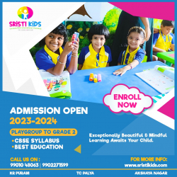 Best Day Care Centres in Tc Palya Road, Bangalore, Sristi kids Akshaynagar, Sristi Kids , 1st Floor, Above SBI Bank , opposite to vishal Mark, Akshaya Nagar, Ramamurthy Nagar Main Road , Akshaya Nagar, Bengaluru