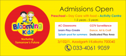 Best Day Care Centres in Prince Anwar Shah Road, Kolkata, Blooming Kids Azadgarh, No.3/102/1, Azadgarh,Tollygunge, Azadgarh, Kolkata