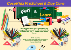 Pre schools, Playschools schools in Sompura, Bangalore, CocoKidz PreSchool & Day Care, 1st Floor, Club House, Kristal campus 10, Sarjapur - Marathahalli Rd, Yamare Village, Yamare, Bengaluru