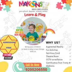 Playway Play schools in Noida, Makoons Preschool Noida45, SD 123, SD Block, Sadarpur, Sector-45, Sector-45, Noida