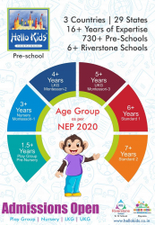 Pre School near B Narayanapura, Bangalore, Hello Kids Orio, 19&20, 8th cross Next to Anugraha layout, Mahadevpura Extension, Lake Road, Beside NCC Apartment, B Narayanapura, Mahadevpura Extension, Bengaluru