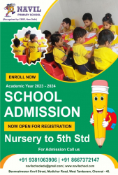 Pre schools, Playschools schools in West Tambaram, Chennai, NAVIL PLAY SCHOOL, 4a/12, Beemeshwaran Kovil Street, Mudichur Rd, Tambaram West, Chennai, Tamil Nadu , Tambaram West, Chennai