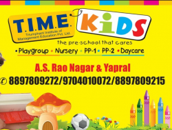 Pre School in Hyderabad, T.I.M.E. Kids Preschool A S Rao Nagar, : H No. 1, 6-43/5, Lane, beside KLM Fashion Mall, Anupuram Colony, A. S. Rao Nagar, Secunderabad, Telangana 500062 , A S Rao Nagar, Hyderabad