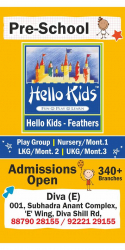 Pre School in Mumbai, HELLO KIDS - FEATHERS, 1/2. Shruti Apt. Dhanraj Nagar., Opp Apna Bank, station Rd. Diva East., Sabe Gaon, Mumbai