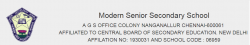 CBSE Schools in Nangainallur, Chennai, Modern Senior Secondary School, AGS OFFICE COLONY , NANGANALLUR, Civil Aviation Colony,Nangainallur, Chennai