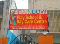 Best Play Schools in Chennai, Rainbow Play School & Daycare Center, No 29, Sivaraman Street Near Kellet High School, Narayana Krishnaraja Puram,Triplicane, Chennai