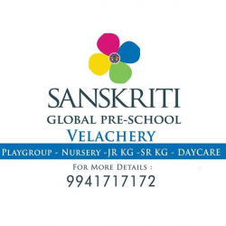 Pre School near West Chennai, Sanskriti Global Preschool, No. 20B/35, Cart Track Road Opposite To Kala Flats, Near Phoenix Mall,Velachery, Dhandeeswaram,Velachery, Chennai