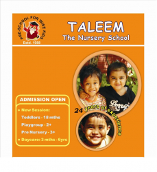 Pre schools, Playschools schools in Qutab Enclave, Delhi, TALEEM THE NURSERY SCHOOL, 4-C KUBBINAR,BEHIND BHARTI ARITEL OFFICE, MEHRAULI, Mehrauli Village,Mehrauli, Delhi